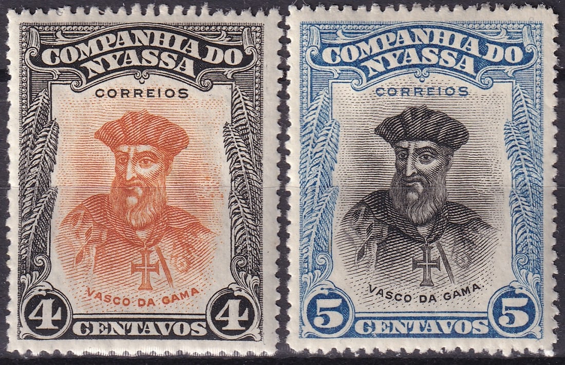 1921 Nyassa Scott 112 113 Vasco da Gama Colonial Set MNH (1 of 2)