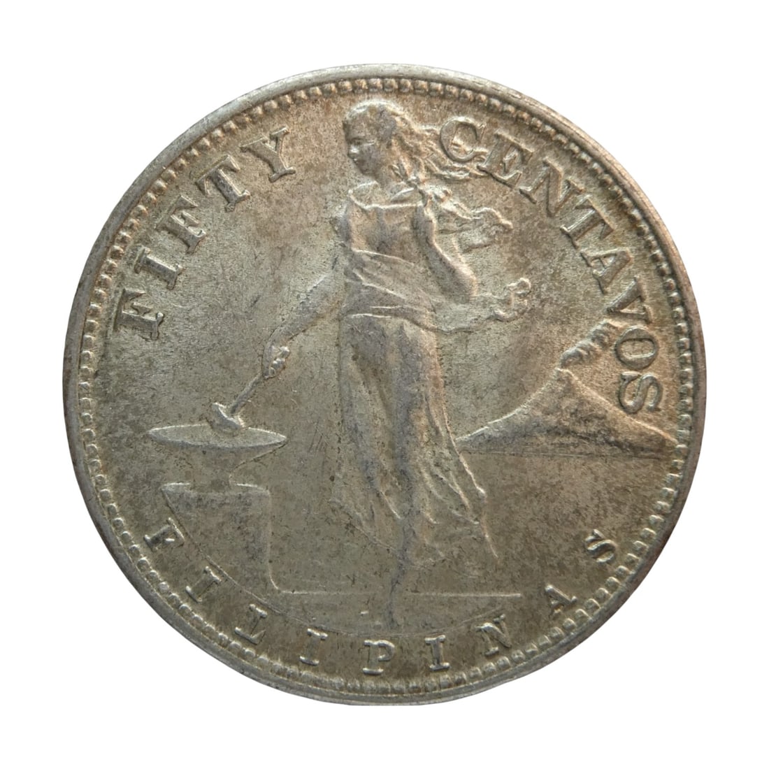 1944-S Philippines 50 Centavos Silver, U.S. Colonial Issue, KM#183: Issued in 1944 during the American colonial period in the Philippines, this silver 50 Centavos coin was struck at the San Francisco Mint and represents one of the final wartime issues produced under U