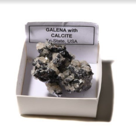 GALENA WITH CALCITE DISPLAY (1 of 1)