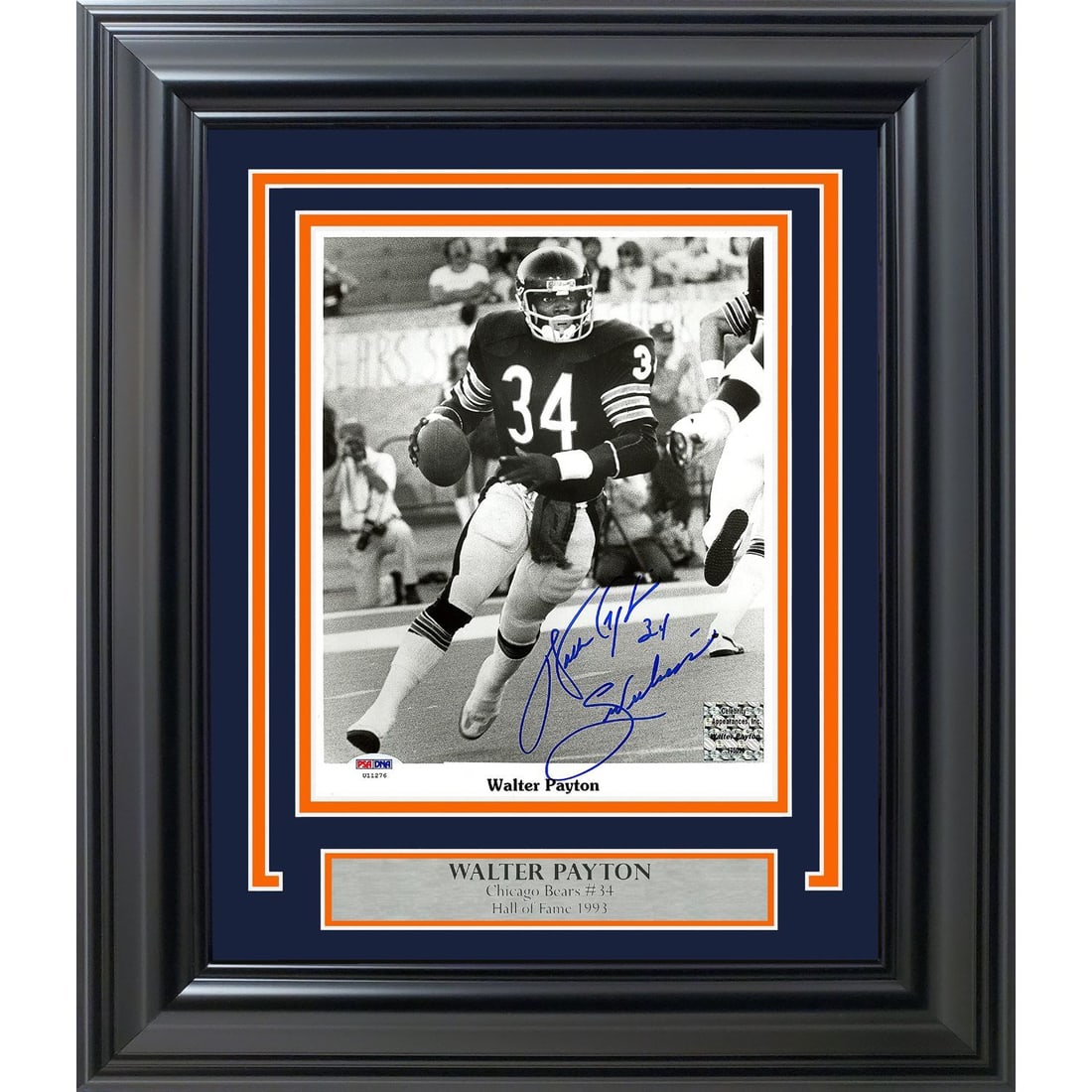 Walter Payton Signed & Framed 8x10 Photo (PSA COA) (1 of 1)
