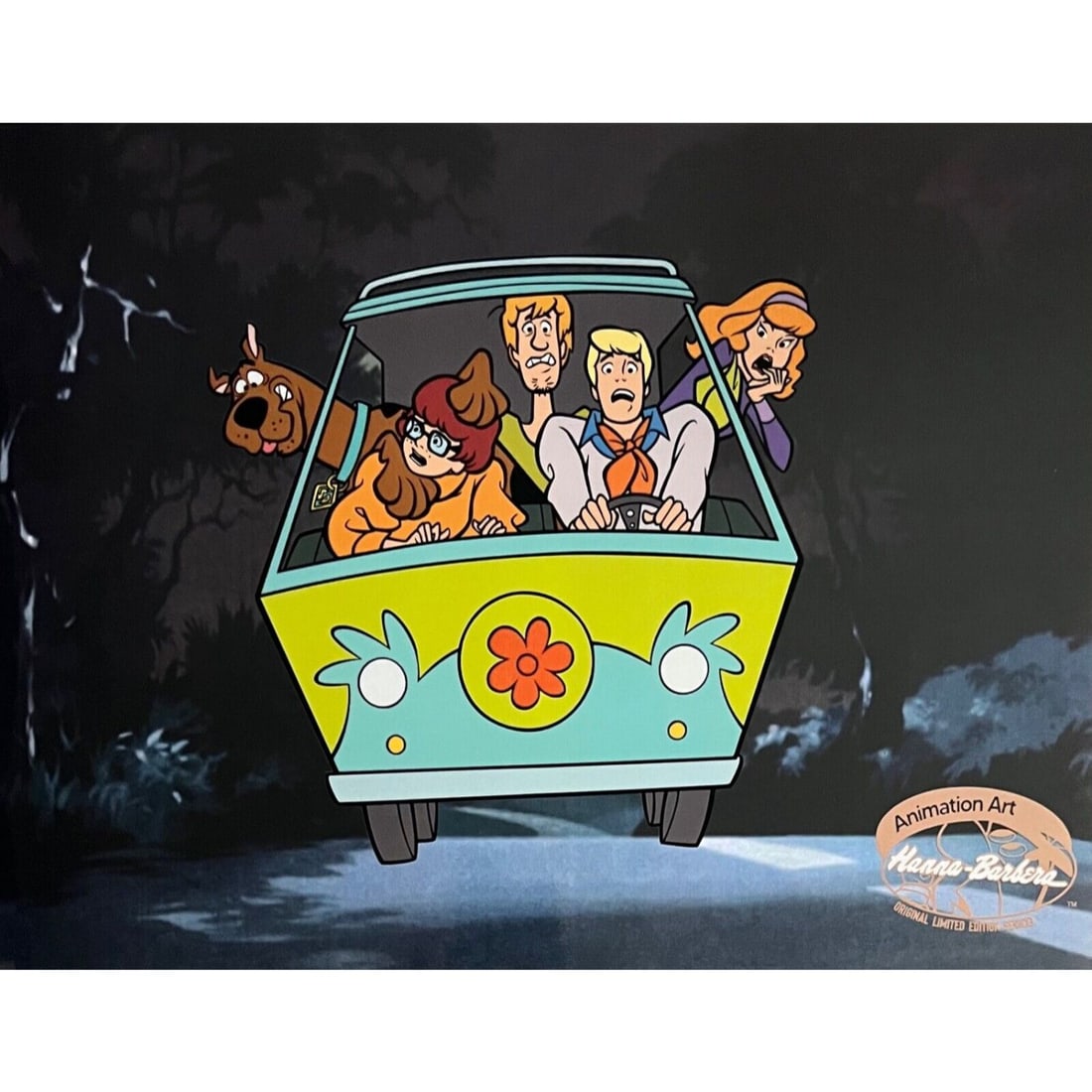 SCOOBY DOO Mystery Machine Sericel Cartoon Animation Art Cel Hanna Barbera (1 of 1)