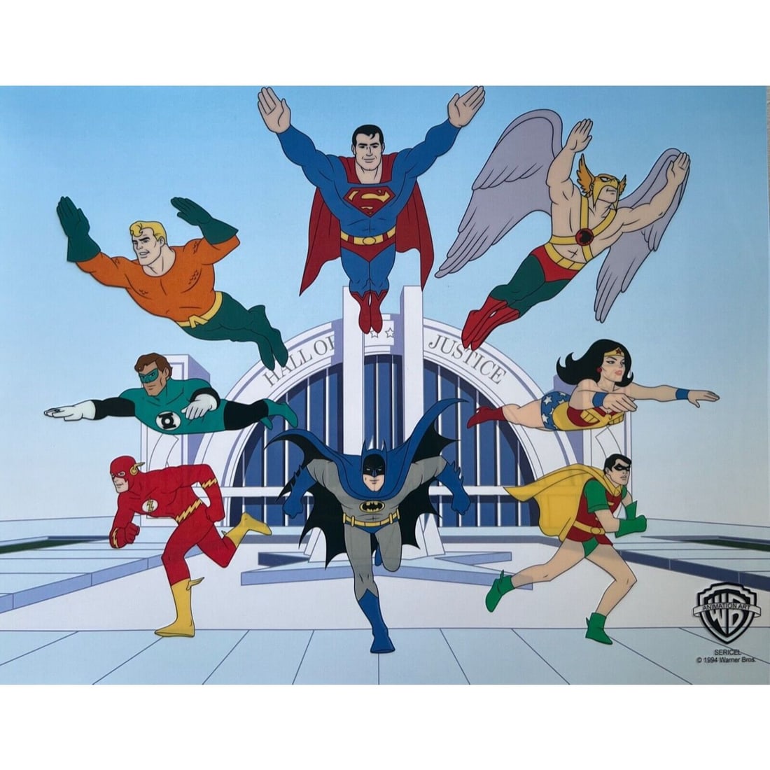 Warner Bros SUPER FRIENDS Sericel Animation Cel Justice League Art (1 of 1)