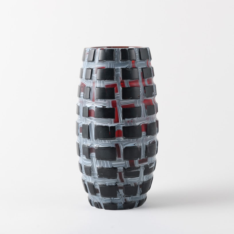 Giles Bettison 'Notch 15 #12': At first glance, Notch 15 #12 might suggest woven cloth or basketry, but it is, remarkably, glass. Australian artist Giles Bettison is one of the contemporary masters of murrini, the ancient Venetian