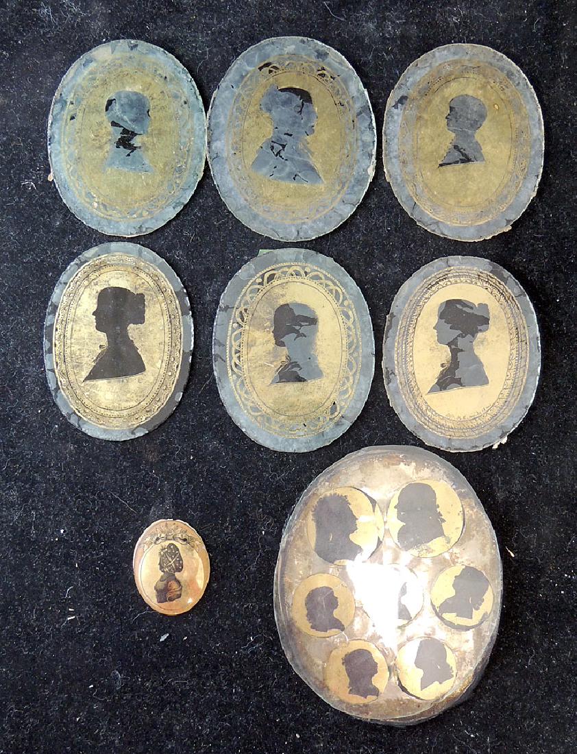 Eight Unframed 18th/19th Century Silhouettes (1 of 3)