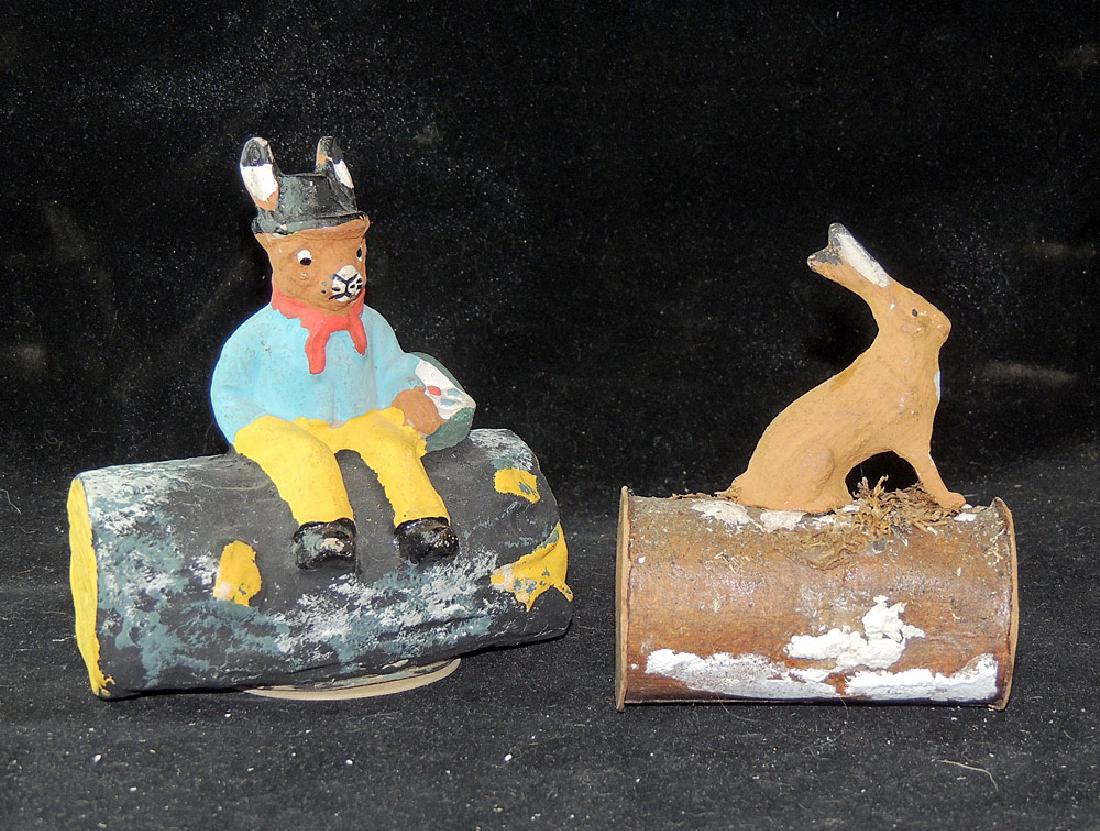Two Candy Containers: Rabbits on Logs (1 of 3)