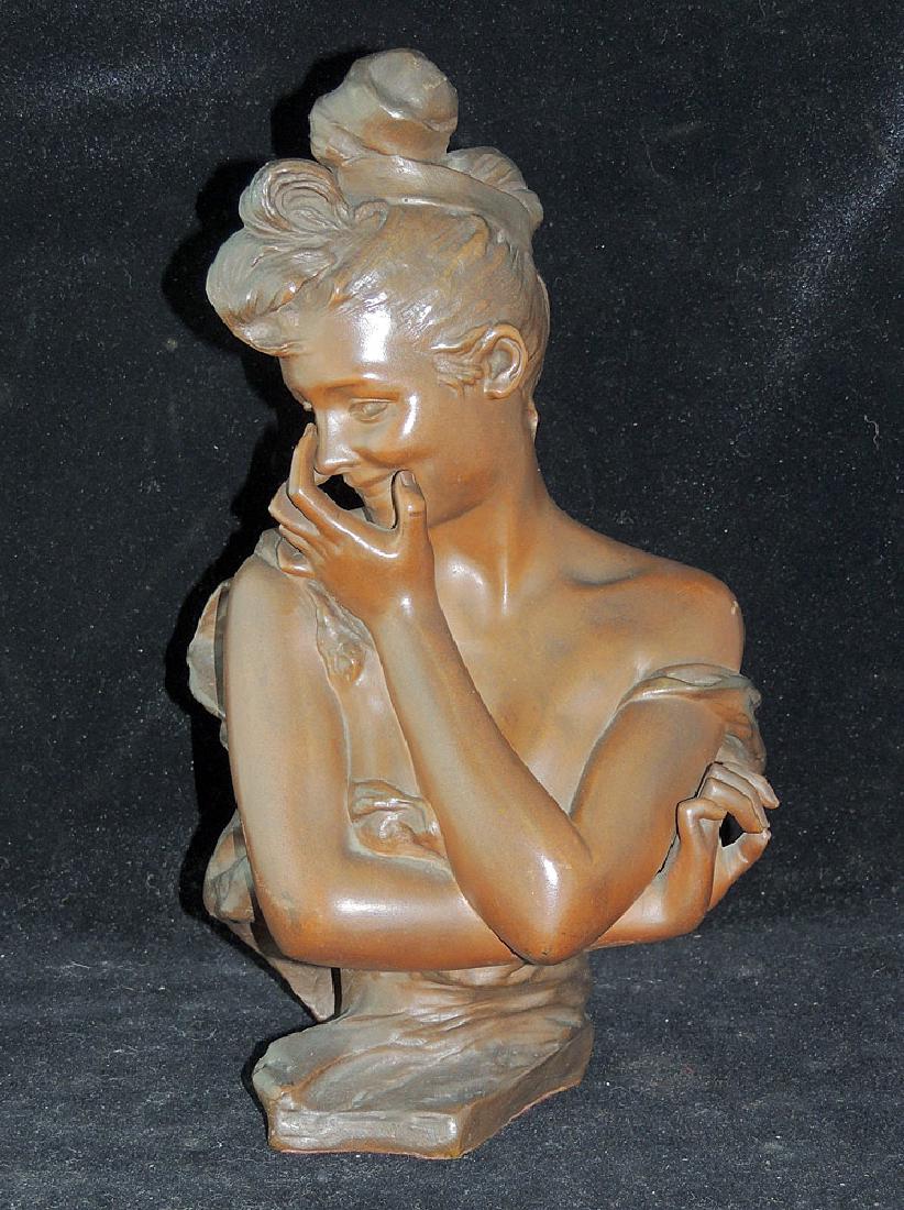 Georges Van Der Straeten Bronze Bust of A Woman (1 of 4)