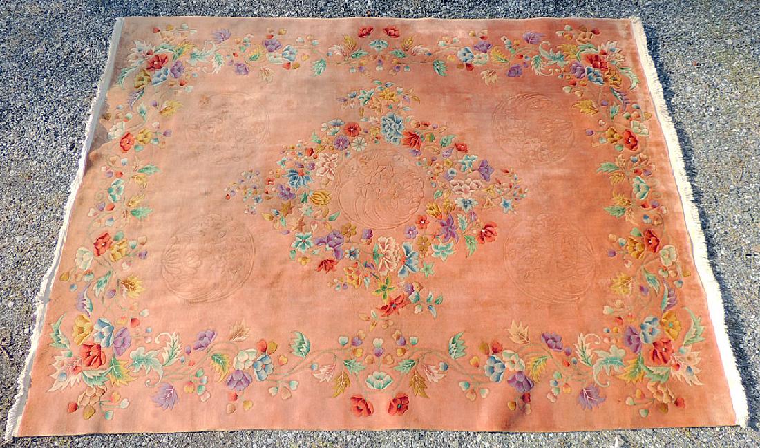 Rose/Floral Chinese Art Deco Room-size Carpet (1 of 3)