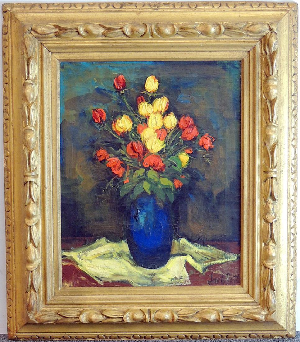 Jan De Ruth Oil on Canvas, Floral Still Life (1 of 4)