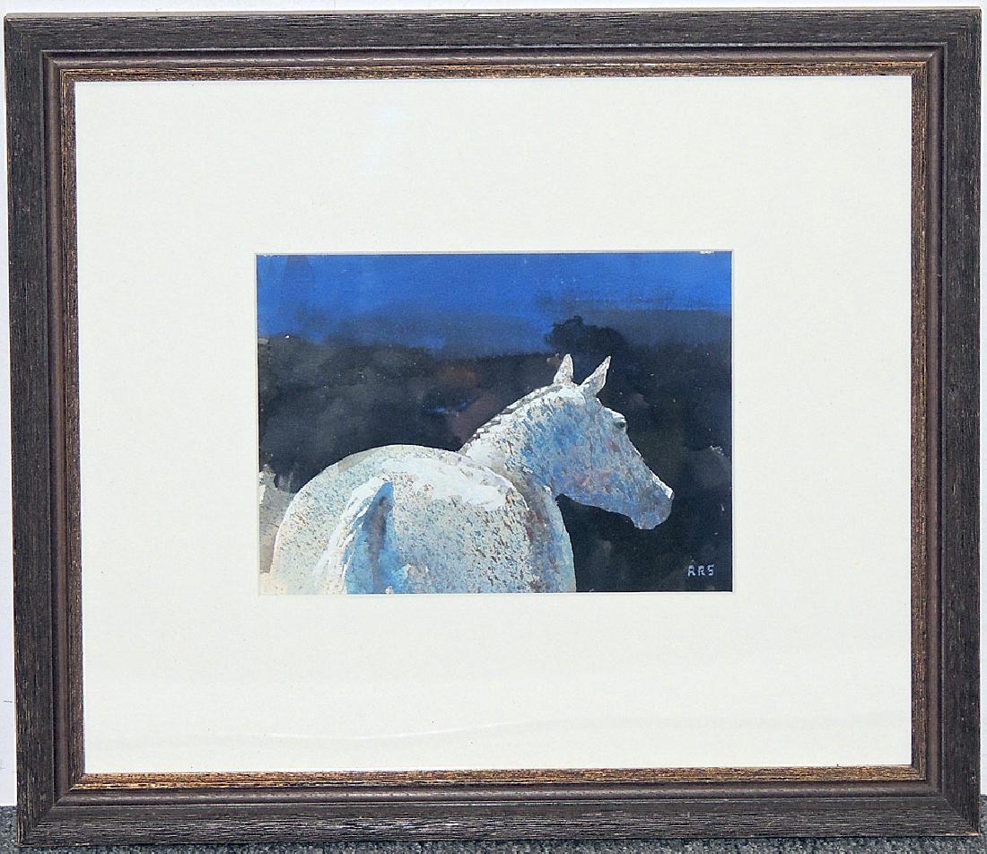 Robert Stack Gouache, Mare Sketch (1 of 3)