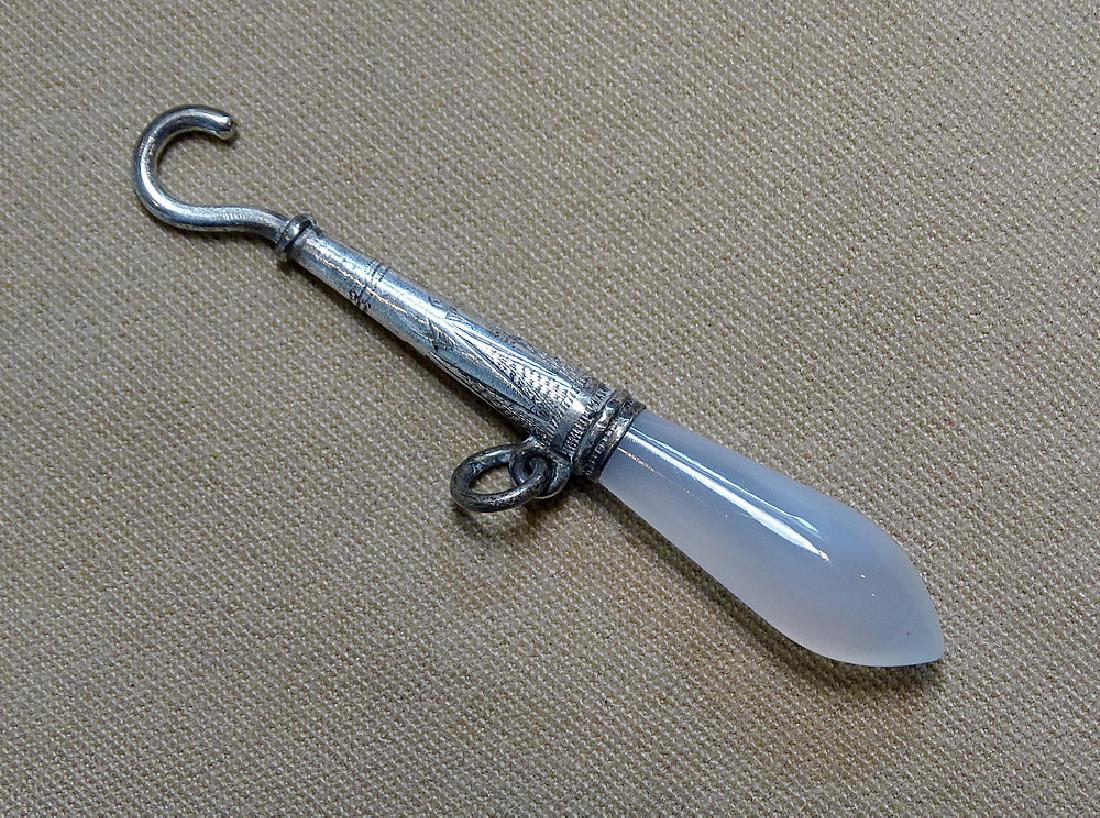 Silver Button Hook Charm (1 of 1)