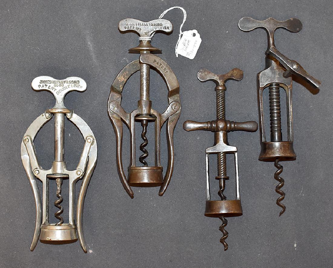 Four English Mechanical Corkscrews (1 of 2)