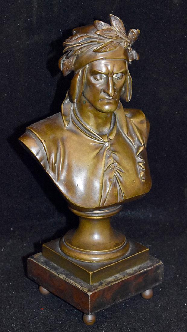 Auguste Joseph Carrier Bronze Sculpture of Dante (1 of 4)