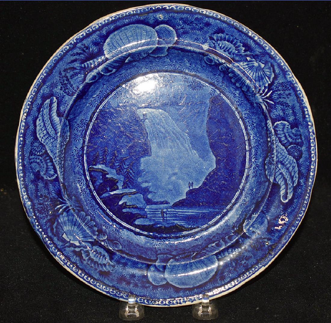 Wood Historical Blue Staffordshire Plate (1 of 2)