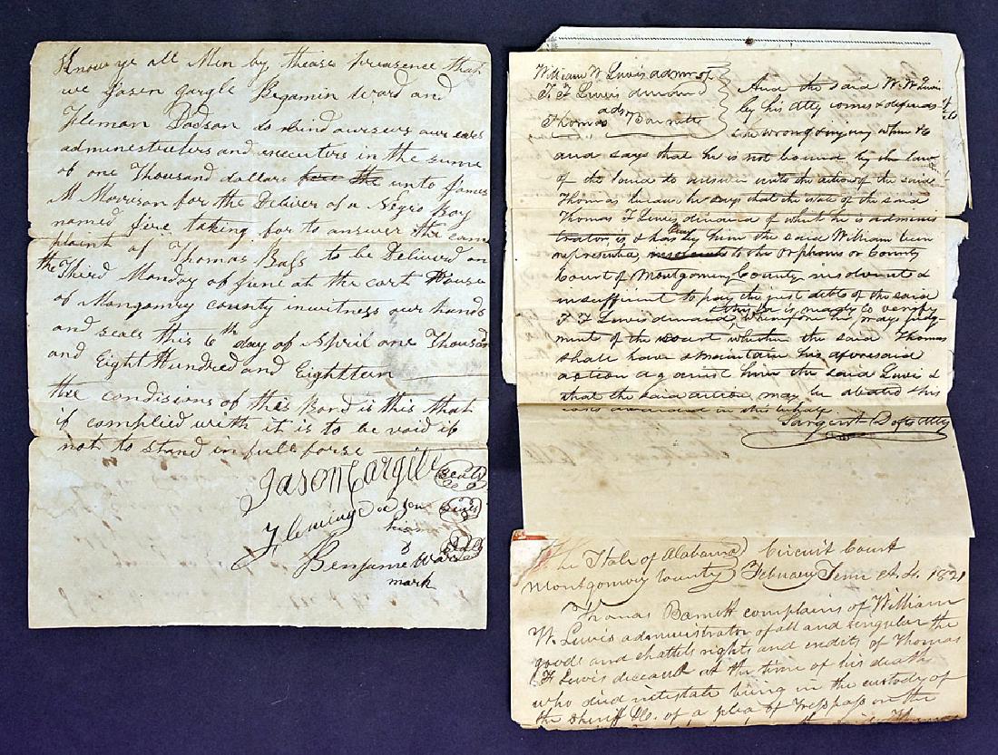 1821 Alabama Slave Document (1 of 3)