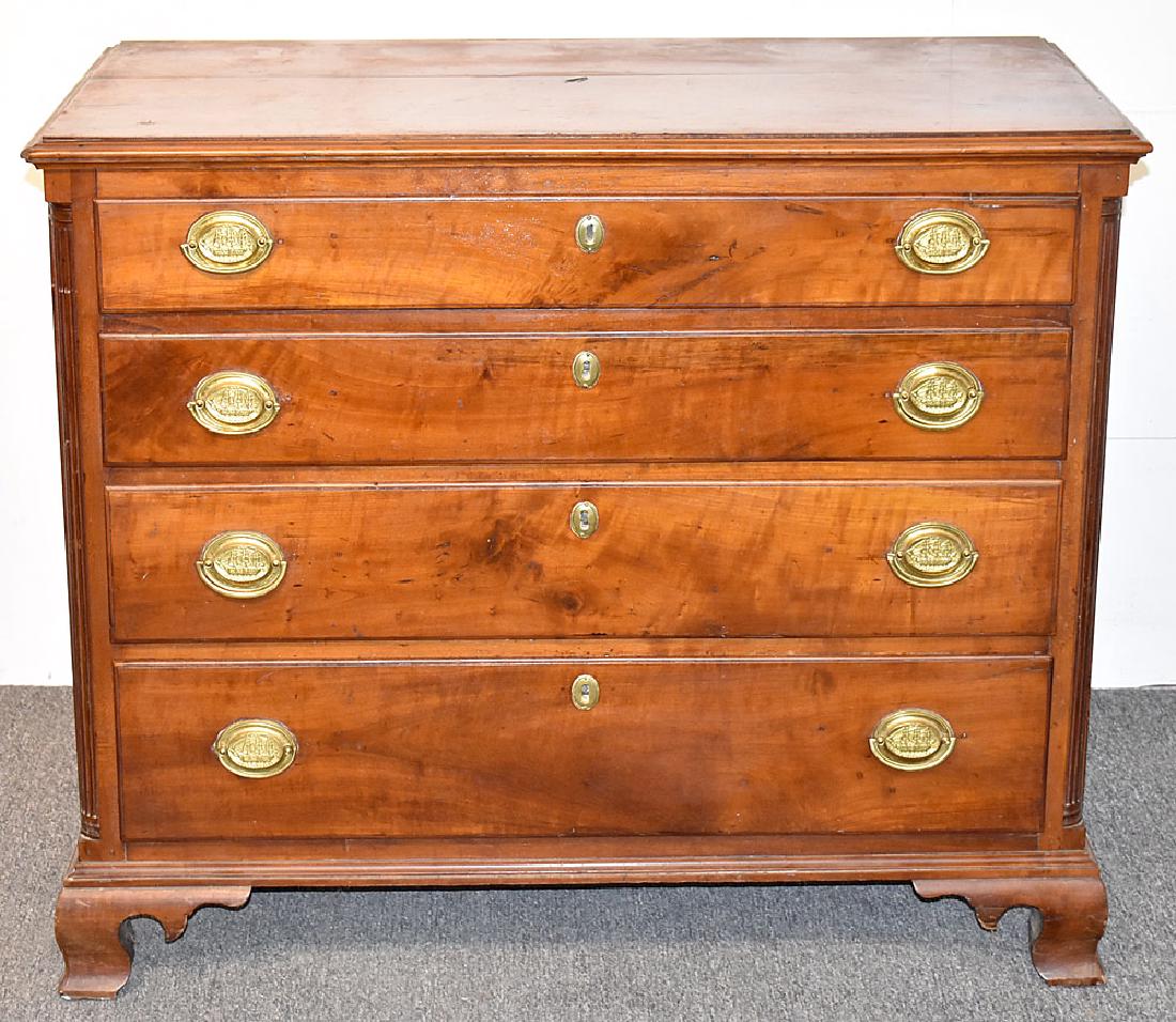 Chippendale Cherry Chest of Drawers (1 of 5)