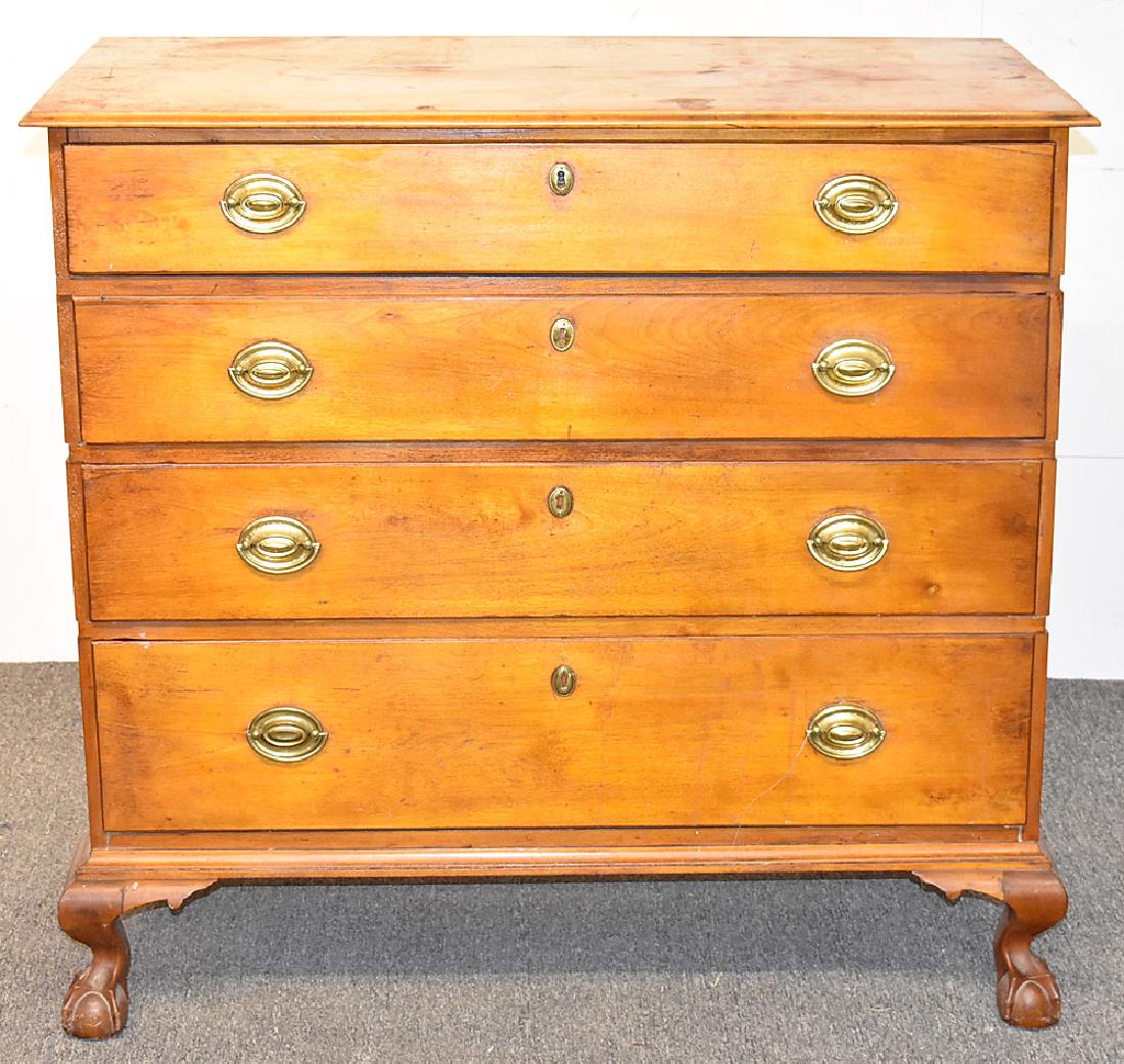 Chippendale Pine Four-drawer Chest (1 of 5)
