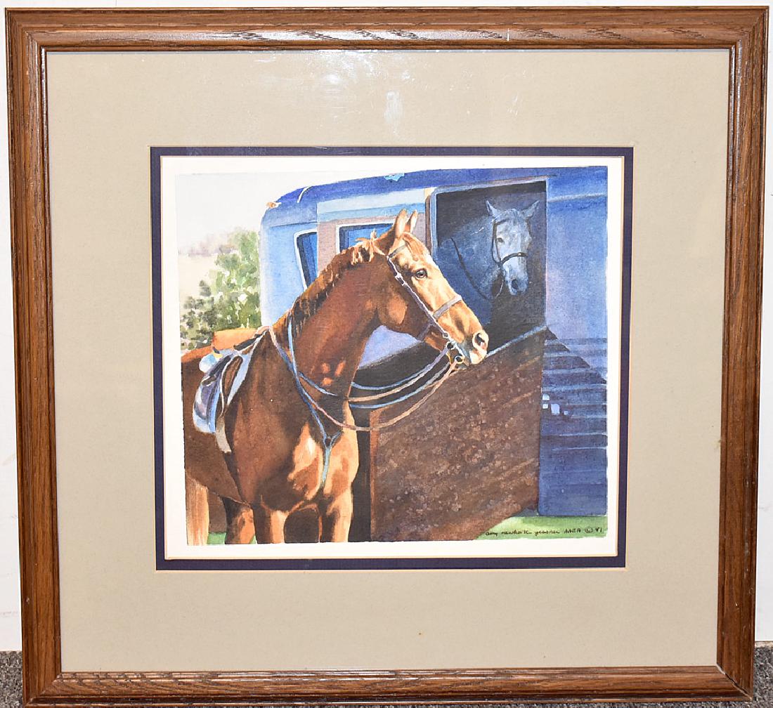Amy Gessner Larson Watercolor, Horses (1 of 2)