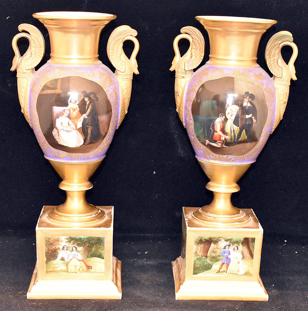 Pair of Paris Porcelain Vases (1 of 5)
