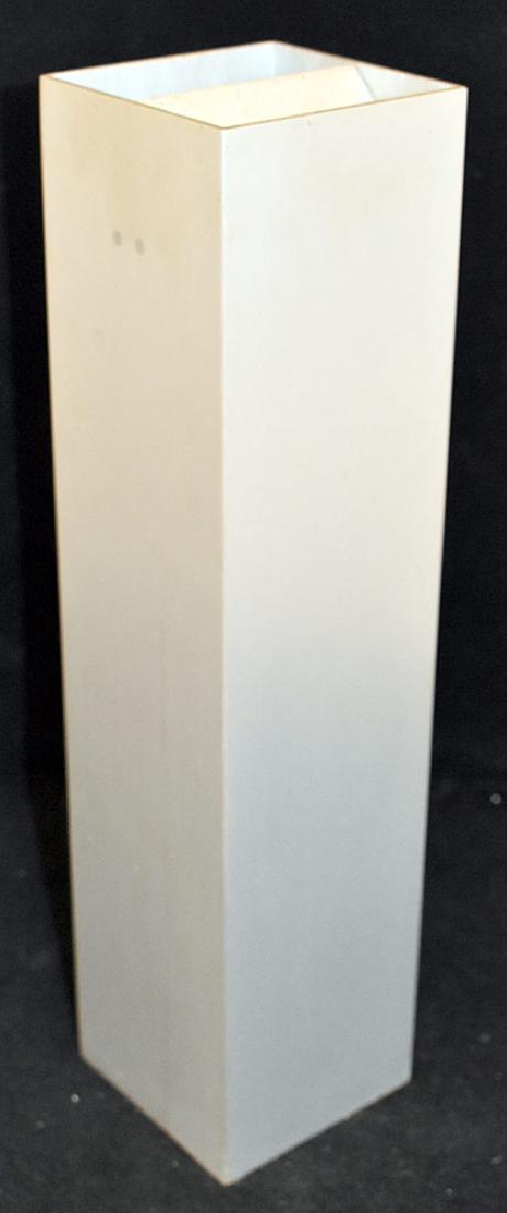 Bruno Munari Ashtray: A Bruno Munari tall aluminum ashtray for Danese. Unmarked. 16-1/2 in tall x 4 in x 4 in.