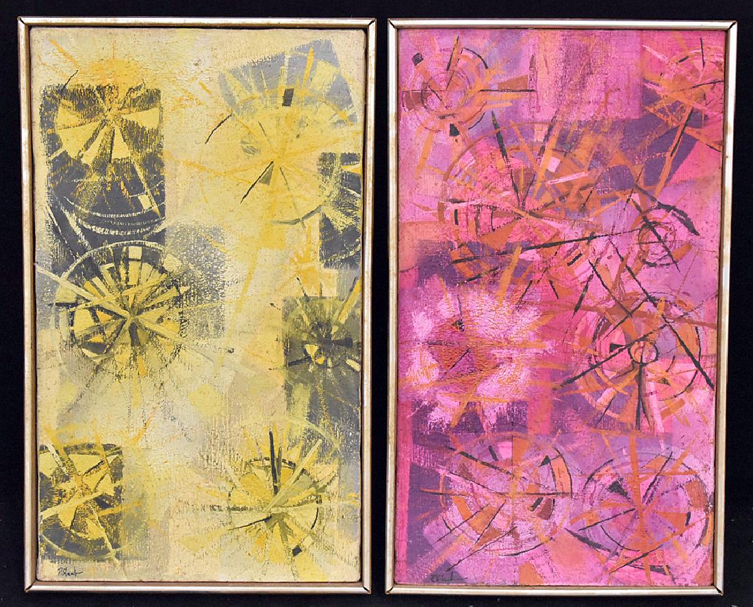 Two Paul Shaub Oils on Canvas, Abstracts (1 of 4)