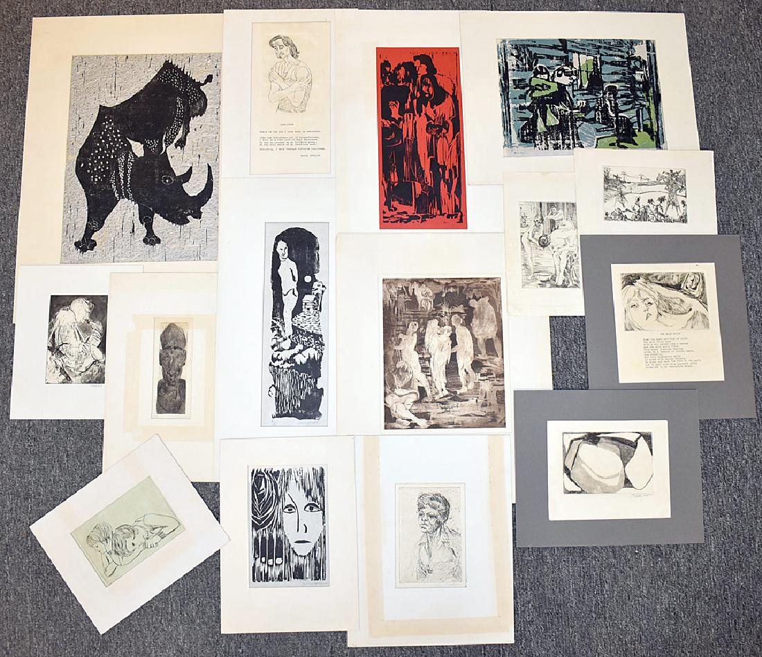 Fifteen Moore College of Art Engravings and Prints (1 of 4)