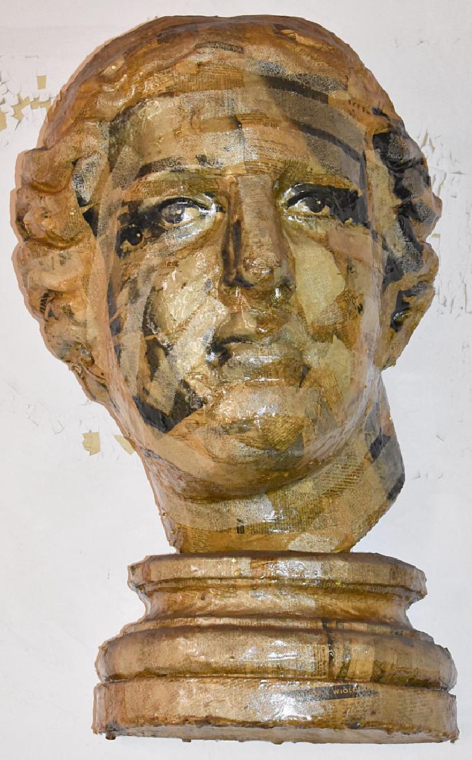 Karol Broniatowski Paper-Mache, Classical Bust (1 of 4)