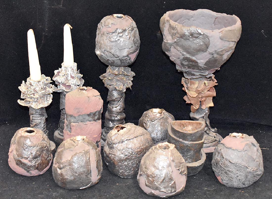 Paul Shaub, Twelve Pieces of Brutalist Pottery (1 of 1)