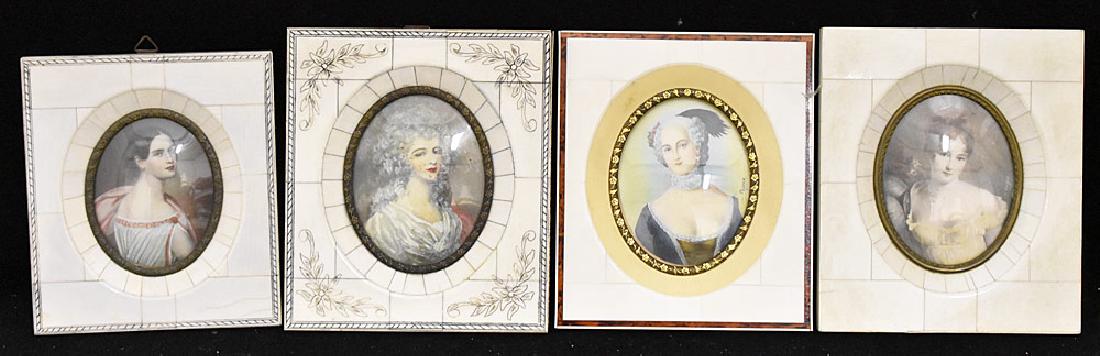 Four Miniature Portraits of Women (1 of 4)