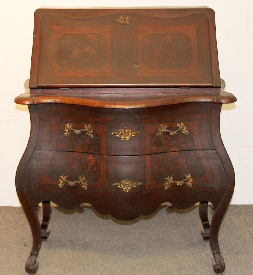 Continental Marquetry Bombe Desk (1 of 5)