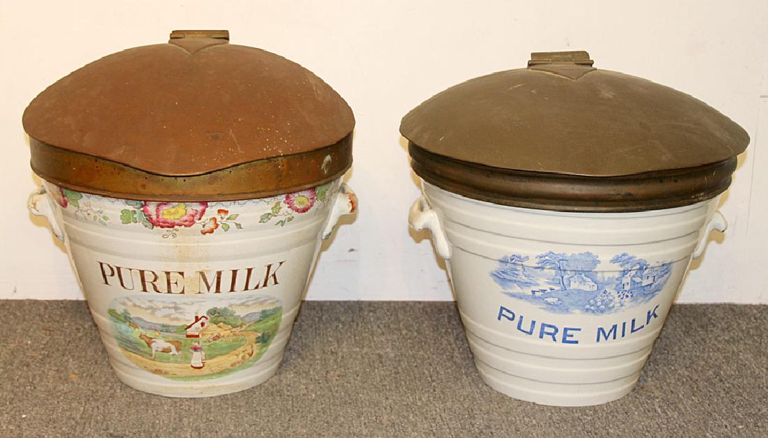 Two English Ironstone Milk Pails (1 of 3)