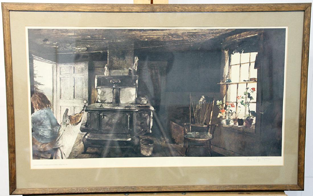 Signed Andrew Wyeth Print, Woodstove (1 of 2)