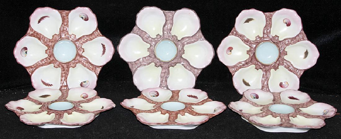 Six Hand-painted Oyster Plates (1 of 3)