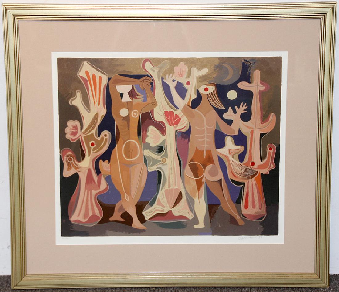 Mario Carreno Lithograph, Persouafis de Coral (1 of 4)