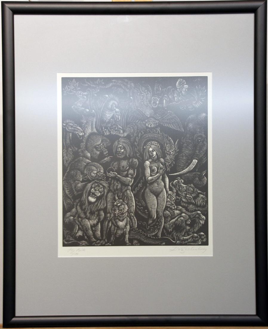 Fritz Eichenberg Engraving, The Bite (1 of 4)