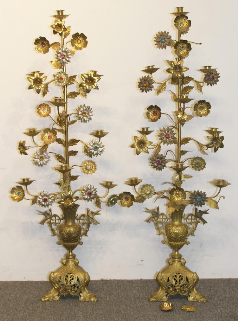 Pair of Gilt Metal Candelabra (1 of 3)
