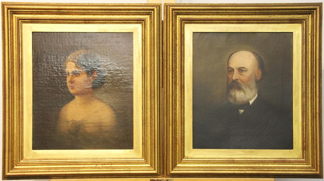 Two Frederick Spang Oil on Canvas Portraits (1 of 5)