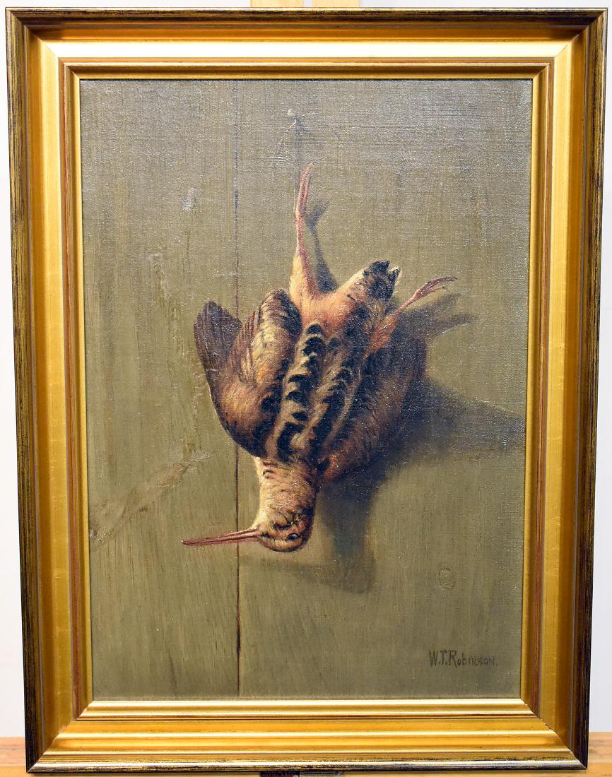 William T. Robinson Oil on Canvas, After The Hunt (1 of 3)