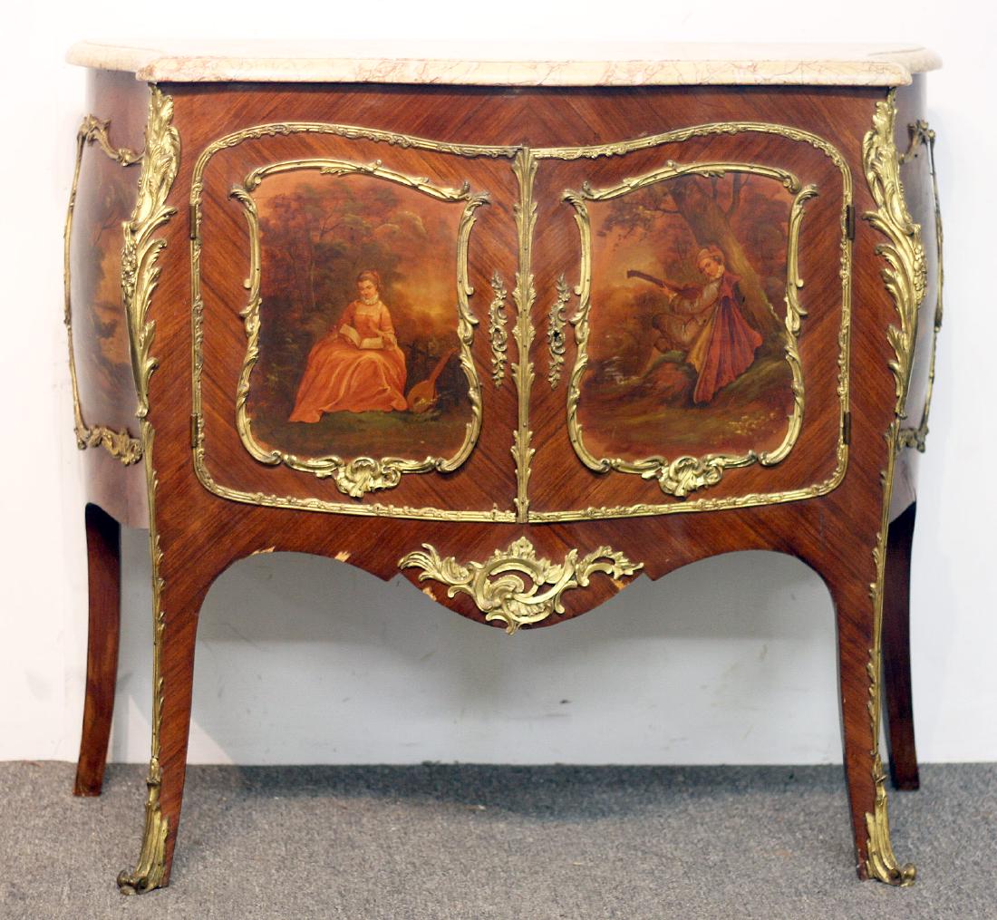 French Painted Commode with Ormolu Mounts (1 of 5)
