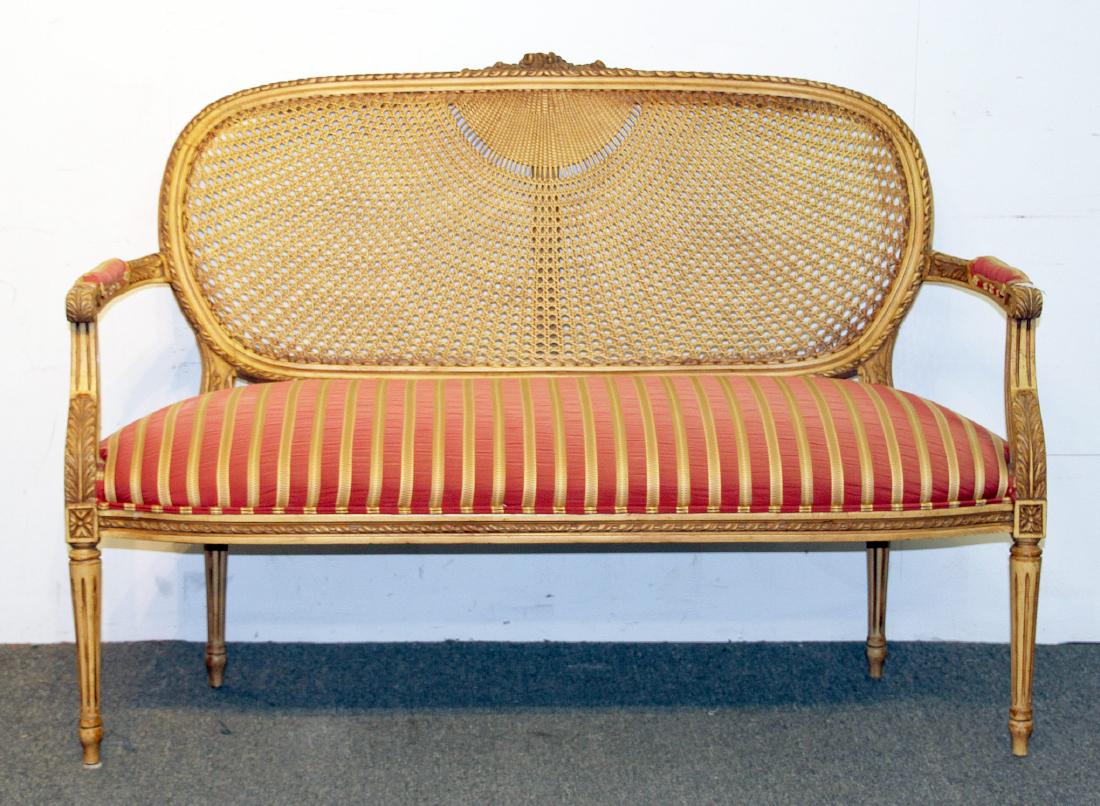 Louis XVI-style Salon Settee (1 of 3)