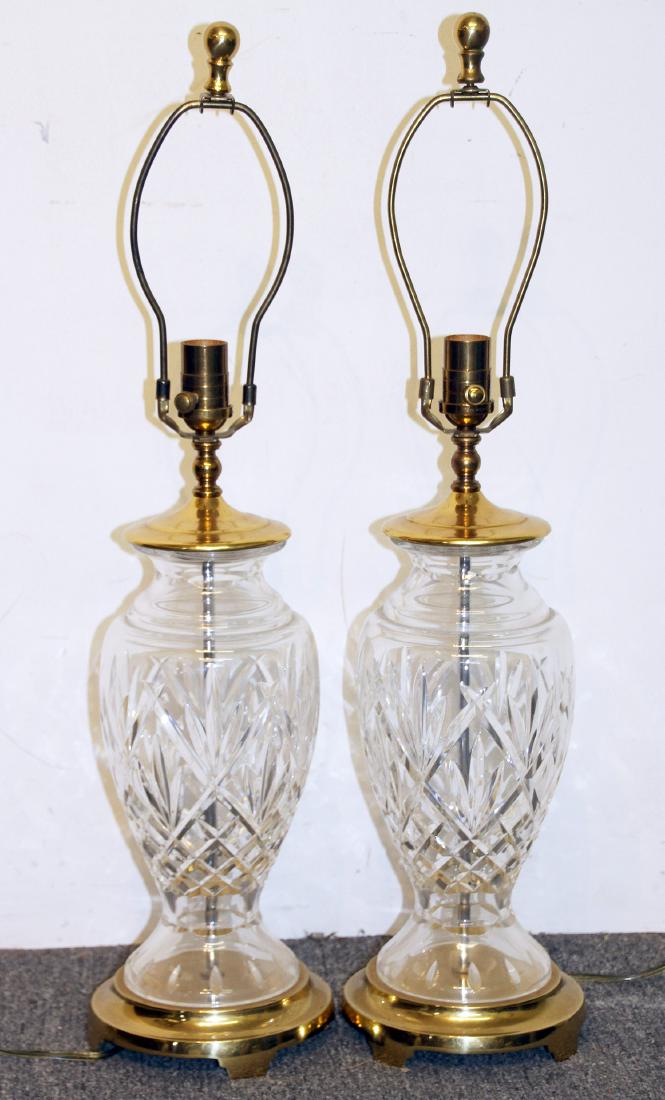 Pair of Waterford Crystal Table Lamps