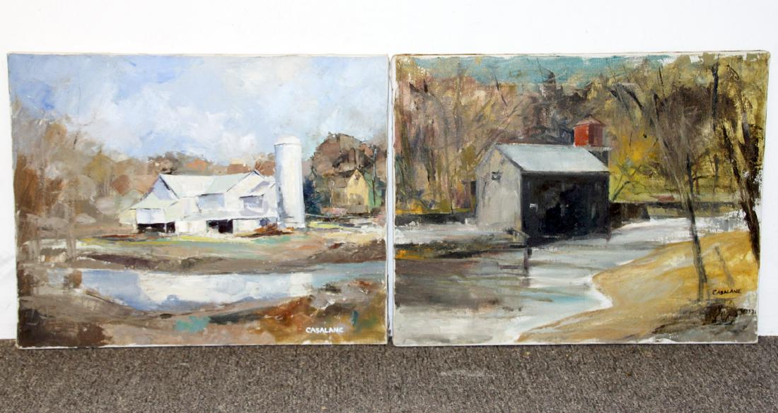 Two Joseph Casalane Oils on Canvas, Landscapes (1 of 3)