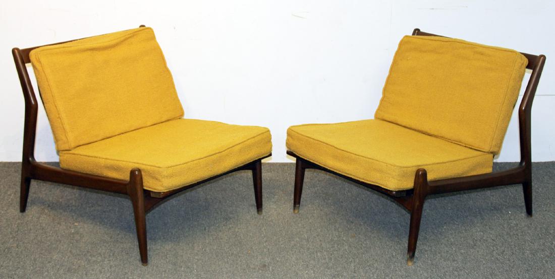 Pair of Selig Armless Lounge Chairs (1 of 4)