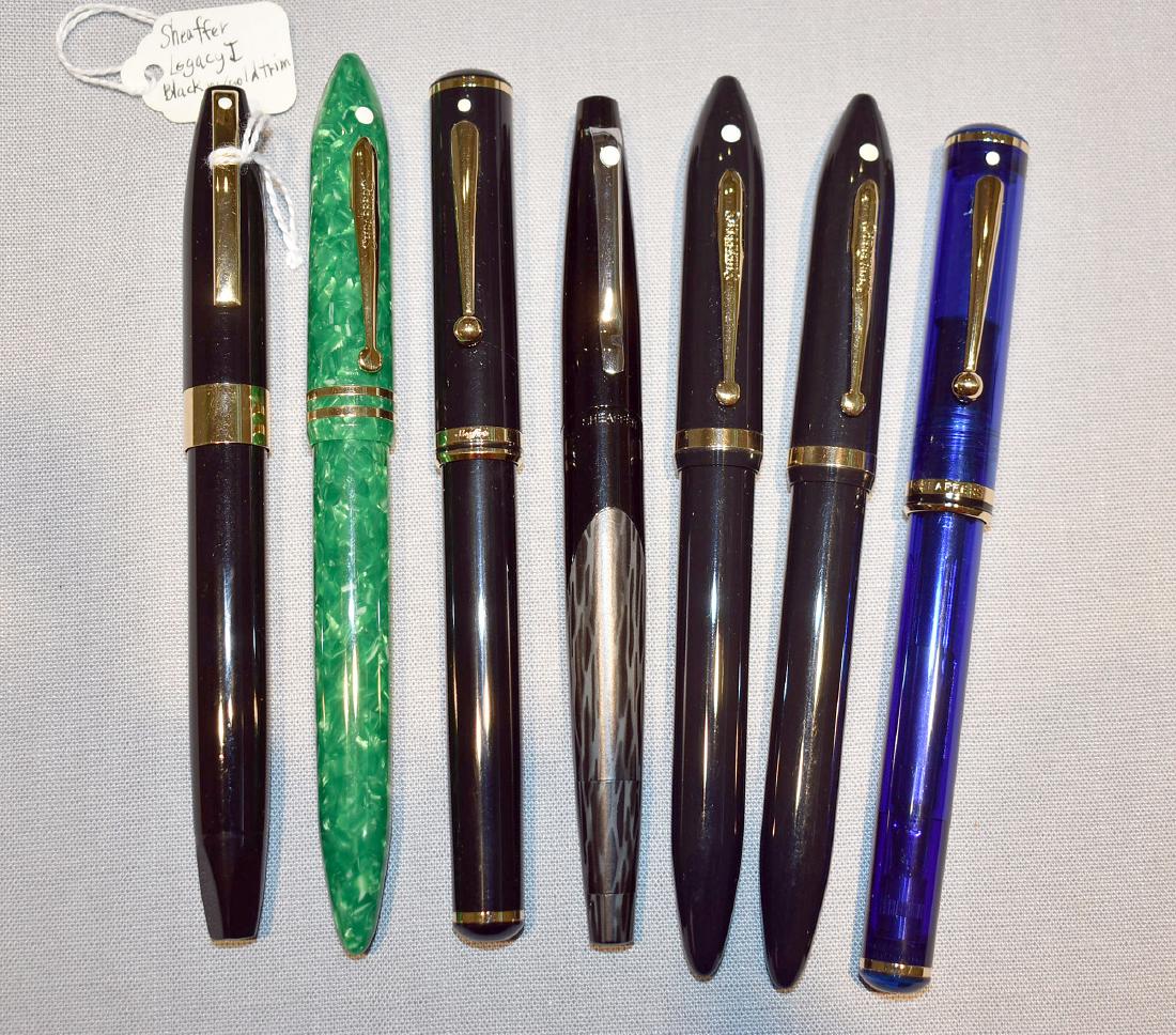Seven Sheaffer Fountain Pens with Gold Nibs (1 of 2)