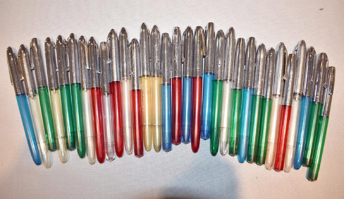 41 Sheaffer School Pens with Translucent Barrels (1 of 2)