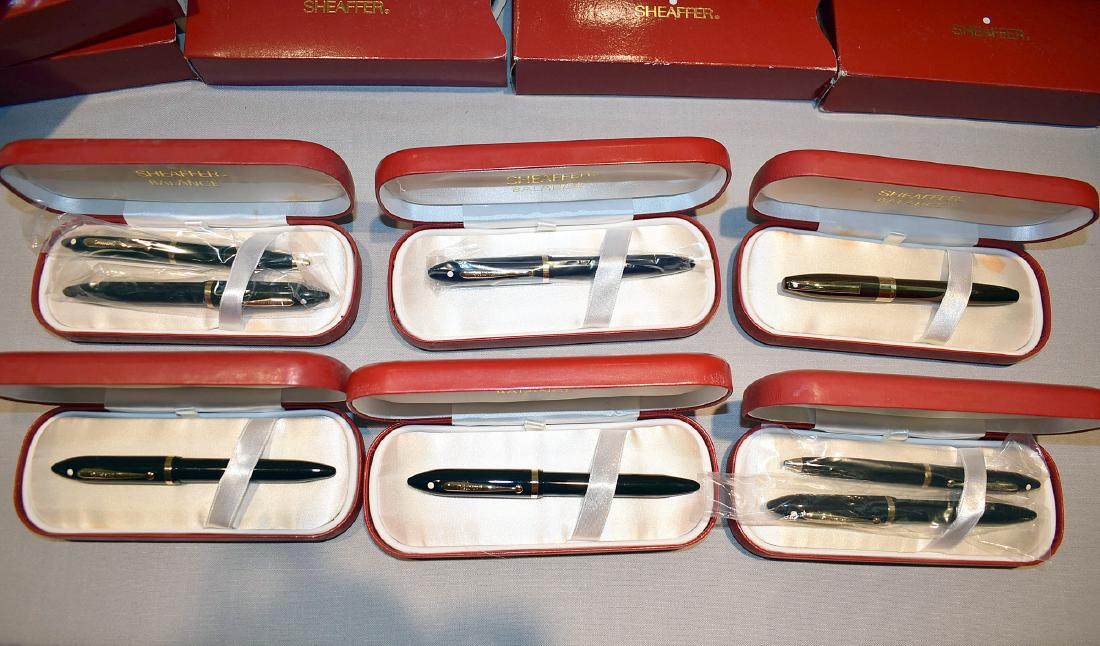 6 Sheaffer White Dot Pens with Gold Nibs (1 of 3)