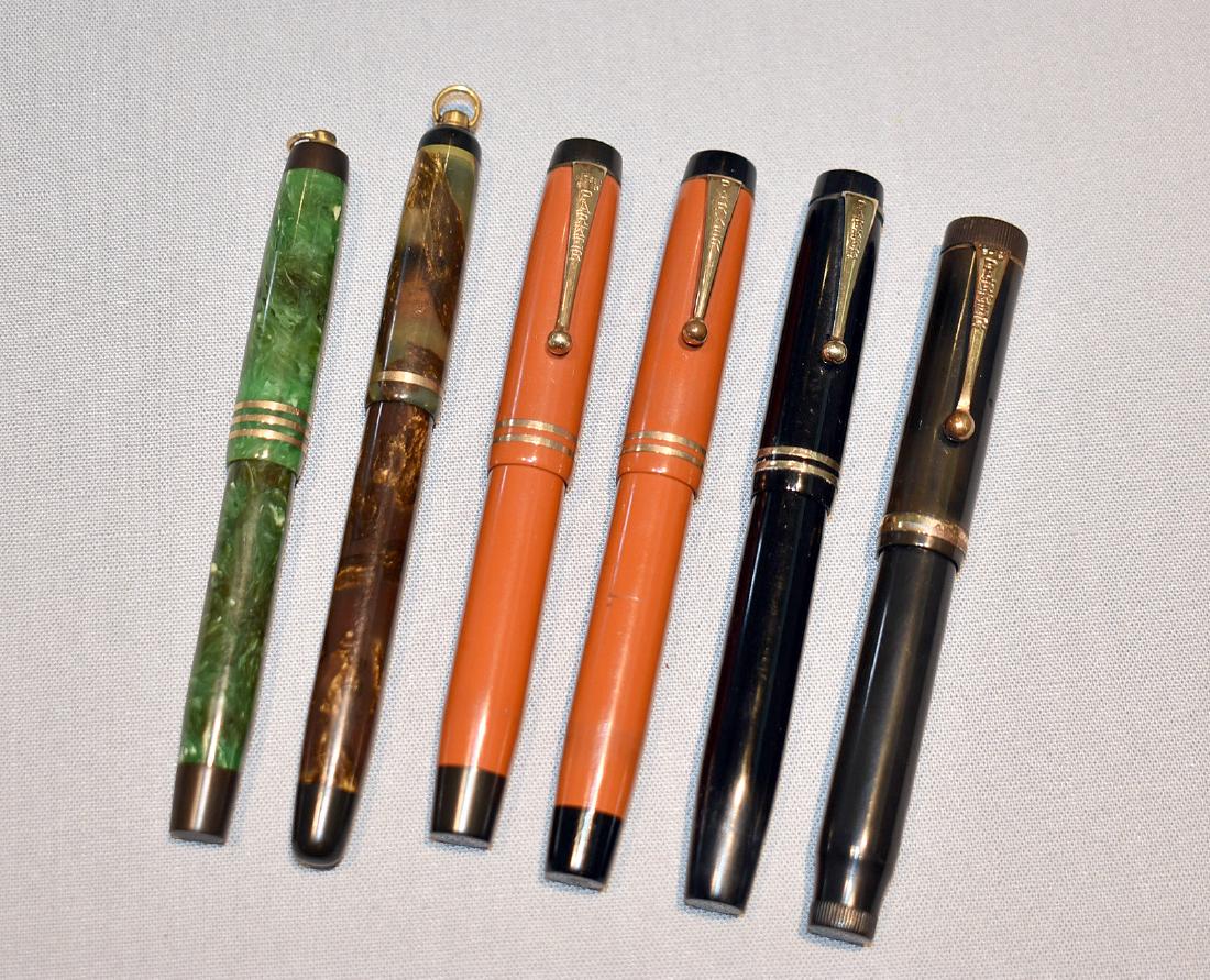 Six Parker Duofold Fountain Pens (1 of 2)