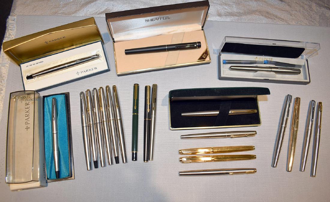 22 Fountain Pens By Parker and Sheaffer (1 of 8)