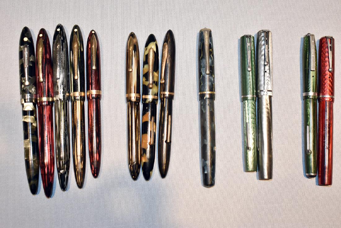 13 Fountain Pens: Sheaffer, Esterbrook, Burnham (1 of 7)