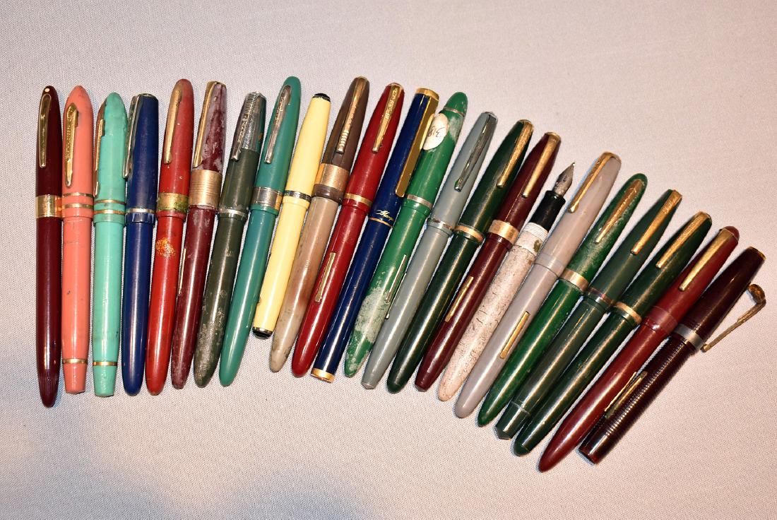 22 Plastic Fountain Pens and 1 Ballpoint Pen (1 of 9)