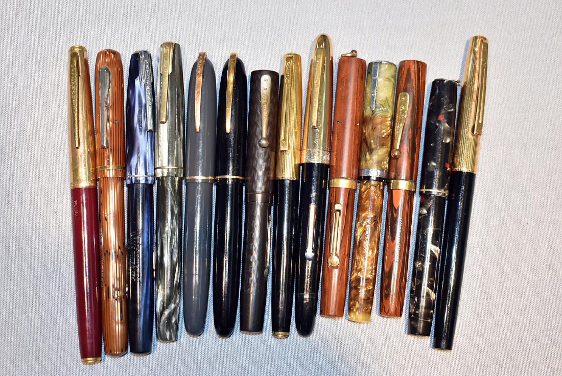 14 Waterman Fountain Pens, some Gold Nibs (1 of 5)